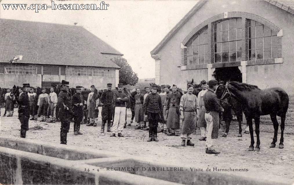 24 - 4me RÉGIMENT D'ARTILLERIE - Visite de Harnachements.